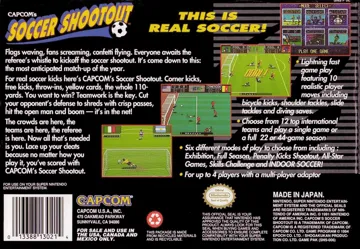 Capcom's Soccer Shootout (USA) box cover back